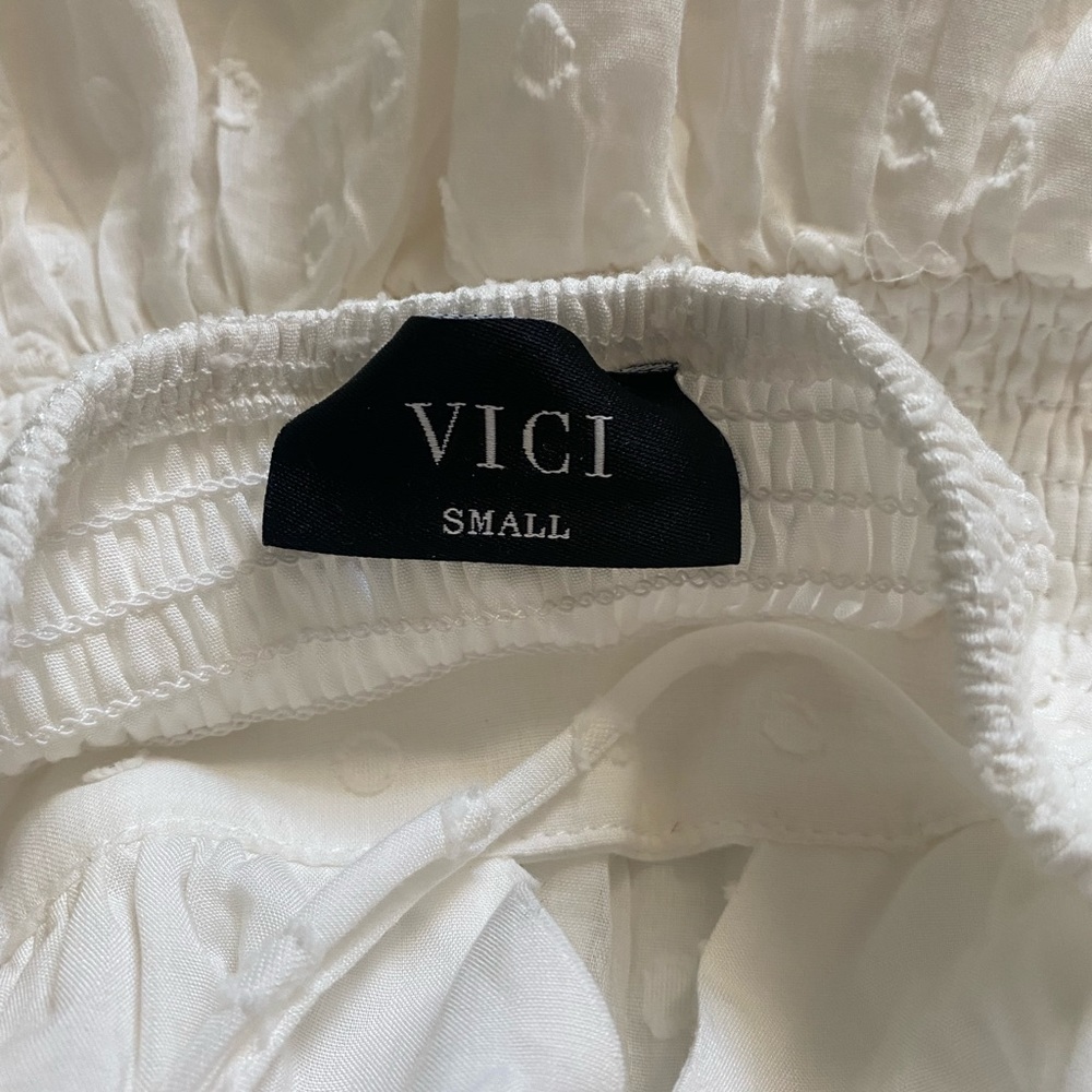 Vici Frederica Cotton Tiered Midi Dress - White - Small - NWT - Picture 6 of 8